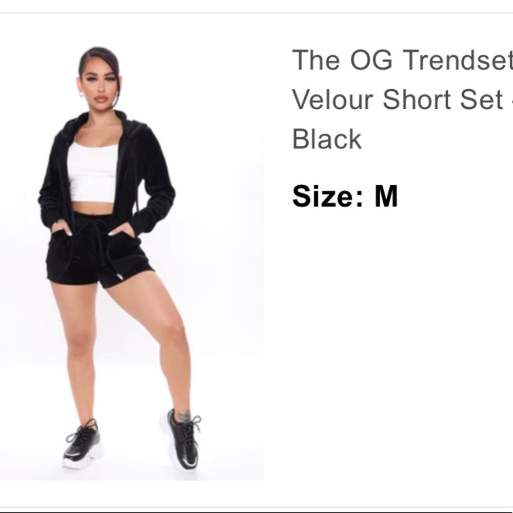 The OG Trendsetter Velour Shorts Set